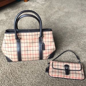 Matching Coach purse and wristlet